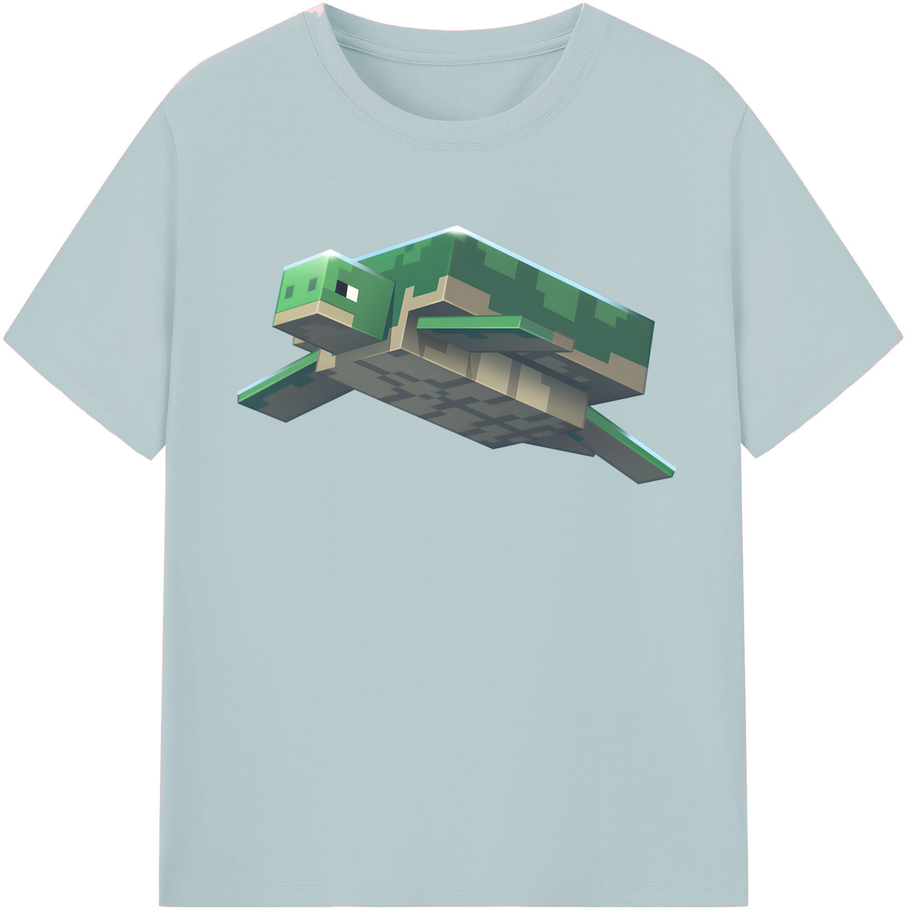 （画像用） マインクラフト ブロックの世界 Minecraft MC Block world 綿100％半袖Tシャツ（フロントプリント）